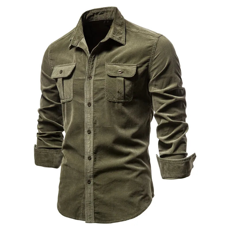 Corduroy Button-Up Shirt