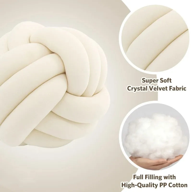 Scandinavian Velvet Knot Cushion