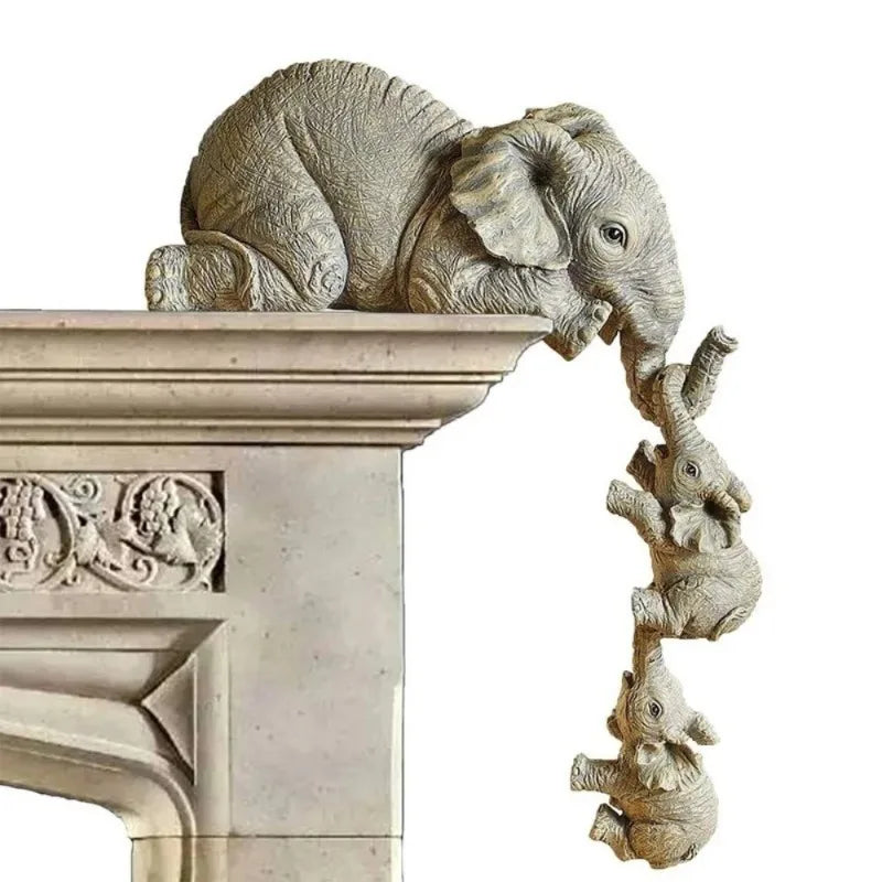 Elephant Family Statues (3pcs)
