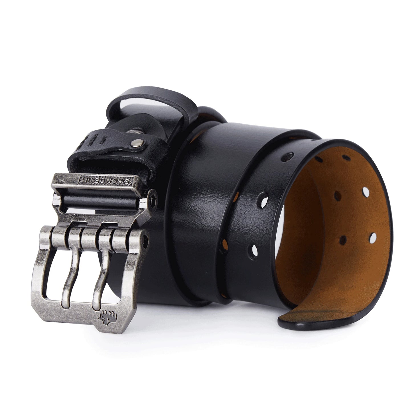 Leather Belt - Bison Denim