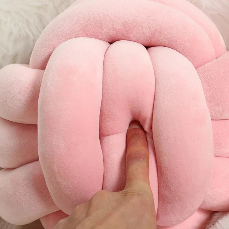 Scandinavian Velvet Knot Cushion
