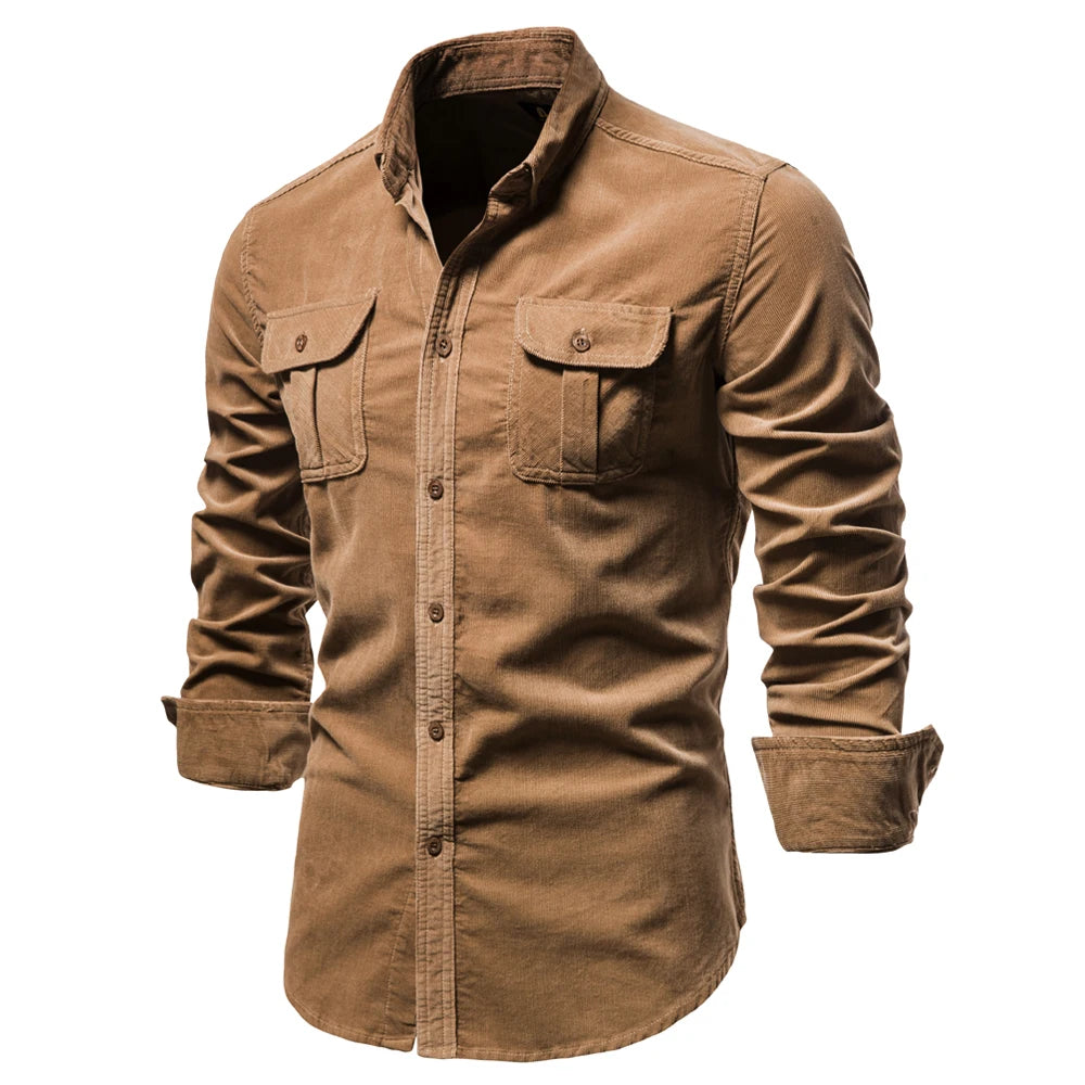 Corduroy Button-Up Shirt