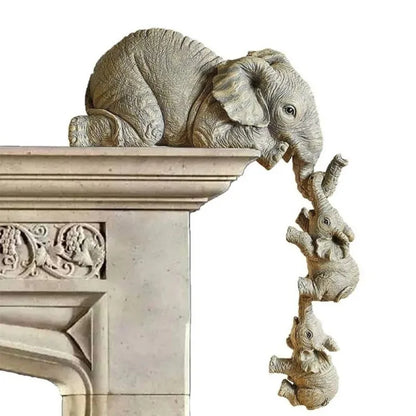 Elephant Family Statues (3pcs)